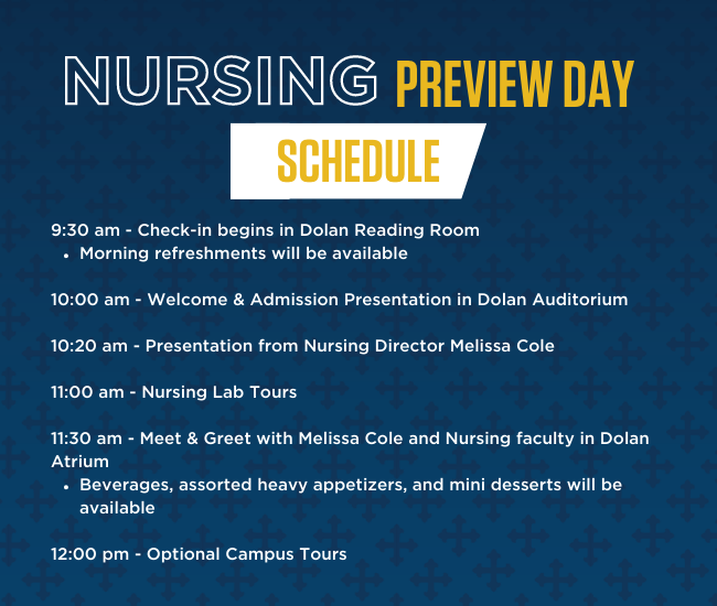 Nursing Preview Day Schedule John Carroll University